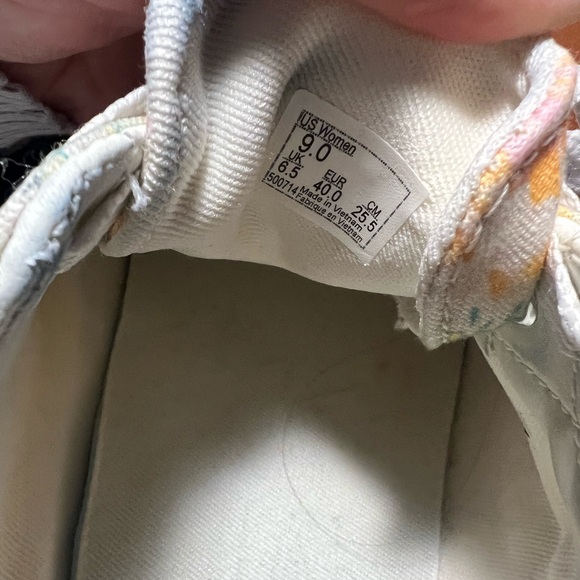 Multi-colored gently used Vans. Laced low tops. - Picture 4 of 4